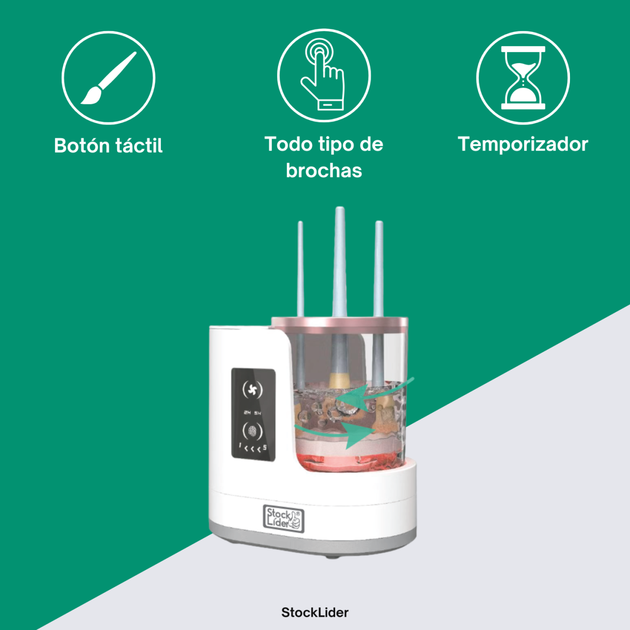 Limpia brochas eléctrico 3 en 1