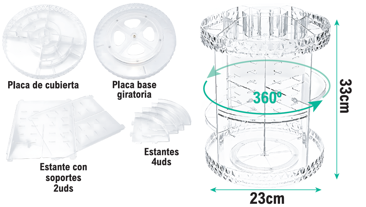 Organizador de maquillaje